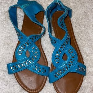 Blue sandals